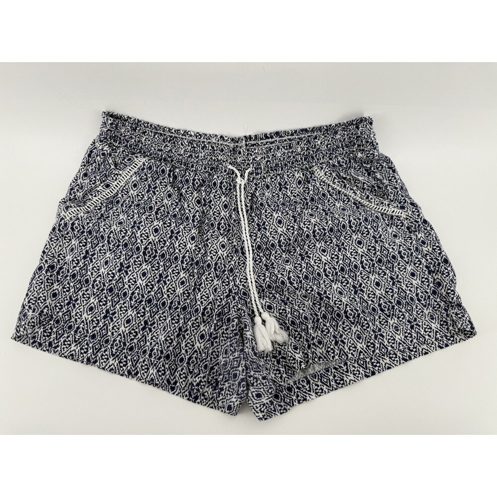Briggs Blue & White Mid Rise Straight Fit Bermuda Shorts Size XL